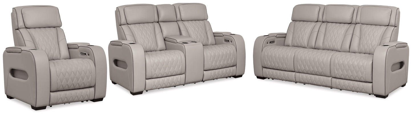 Boyington Gray Power Reclining Living Room Set