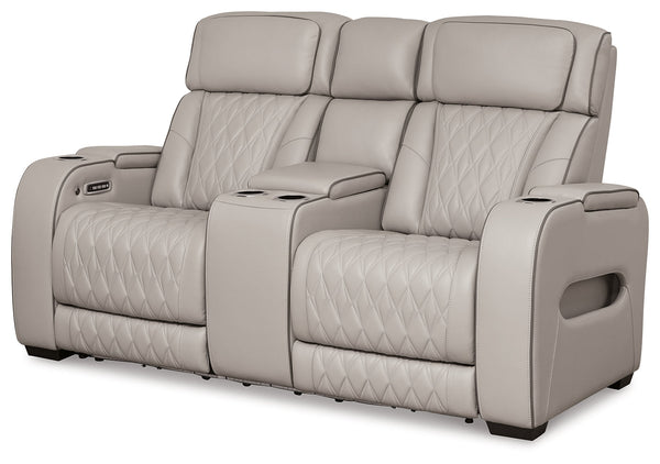 Boyington Gray Power Reclining Living Room Set