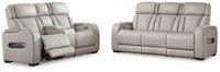 Boyington Gray Power Reclining Living Room Set