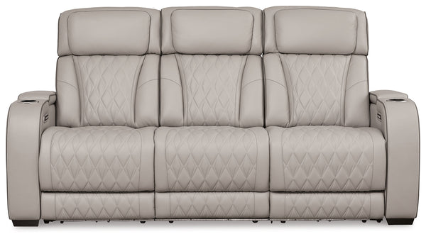 Boyington Gray Power Reclining Sofa and Recliner