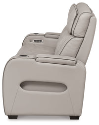 Boyington Gray Power Reclining Sofa and Recliner