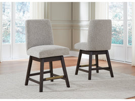 Burkhaus Beige/Brown Counter Height Barstool (Set of 2)