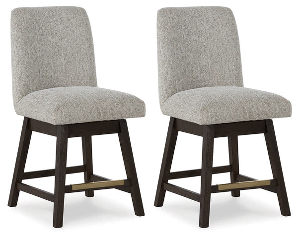 Burkhaus Beige/Brown Counter Height Barstool (Set of 2)