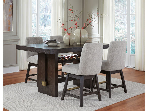 Burkhaus Counter Height Dining Table and 4 Barstools