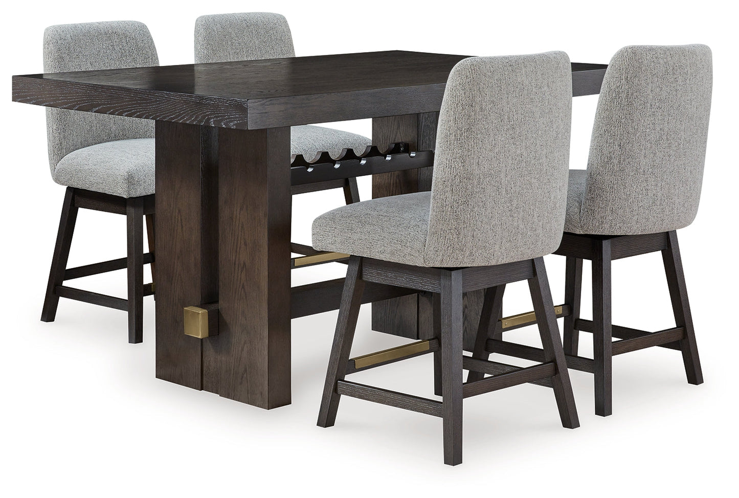 Burkhaus Counter Height Dining Table and 4 Barstools