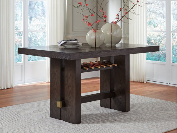 Burkhaus Dark Brown Counter Height Dining Table