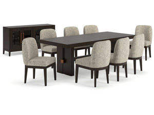 Burkhaus Dark Brown Dining Room Set / 10 pc (8 side chairs)