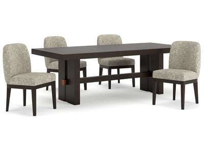 Burkhaus Dark Brown Dining Room Set / 5 pc
