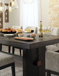 Burkhaus Dark Brown Dining Room Set / 7pc (4 side chairs)