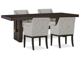 Burkhaus Dark Brown Dining Table and 4 Chairs