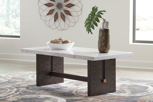 Burkhaus White Coffee Table and 2 Ends