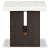 Burkhaus White/Dark Brown End Table
