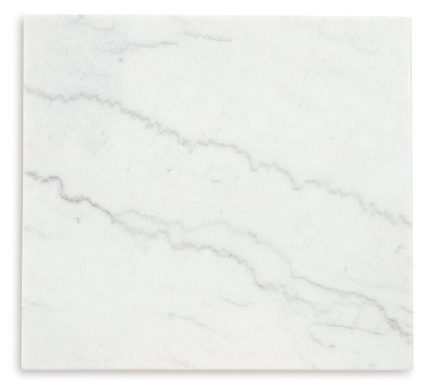 Burkhaus White/Dark Brown End Table