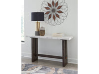 Burkhaus White/Dark Brown Sofa Table