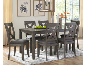 Caitbrook Gray Dining Room Set / (Set of 7)