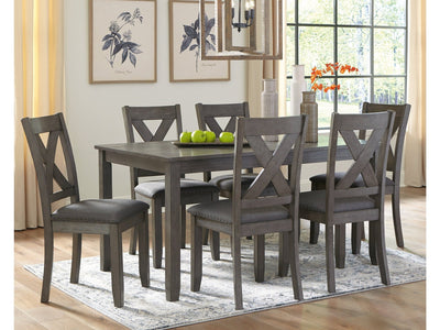 Caitbrook Gray Dining Room Set / (Set of 7)