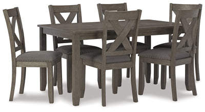 Caitbrook Gray Dining Room Set / (Set of 7)