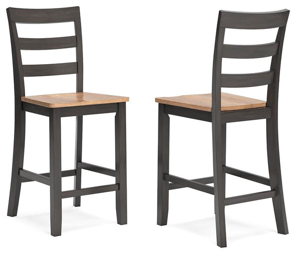 Gesthaven Natural/Brown Counter Height Barstool (Set of 2)