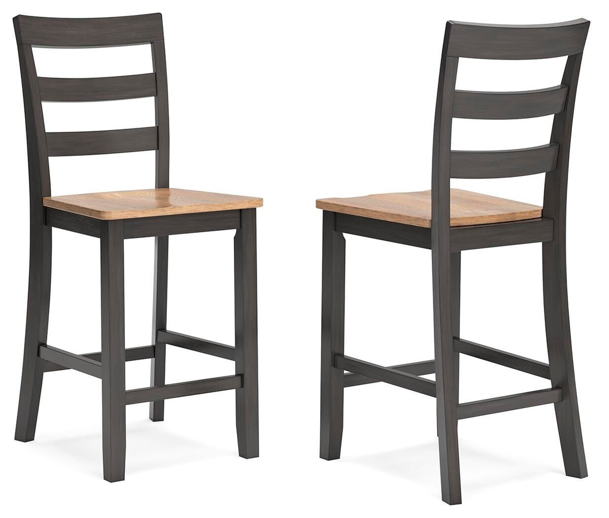 Gesthaven Natural/Brown Counter Height Barstool (Set of 2)