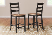 Gesthaven Natural/Brown Counter Height Barstool (Set of 2)