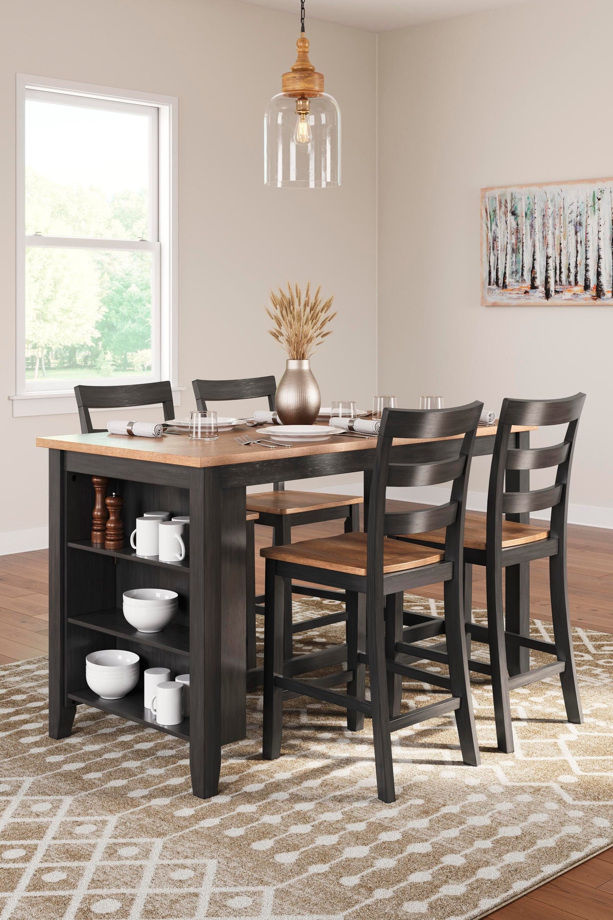 Gesthaven Natural/Brown Counter Height Dining Table