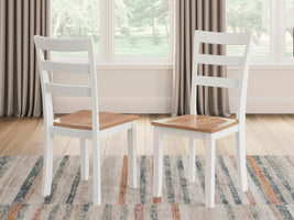 Gesthaven Natural/White Dining Chair (Set of 2)