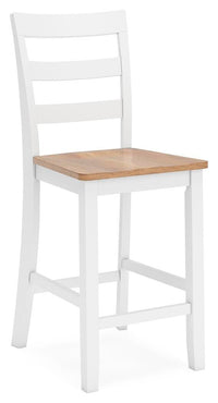 Gesthaven Natural/White Counter Height Barstool (Set of 2)