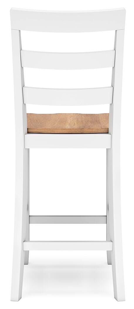 Gesthaven Natural/White Counter Height Barstool (Set of 2)