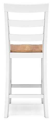 Gesthaven Natural/White Counter Height Barstool (Set of 2)