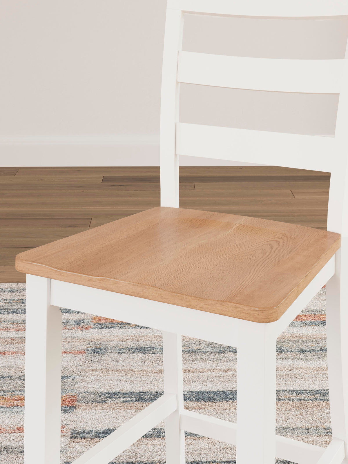 Gesthaven Natural/White Counter Height Barstool (Set of 2)
