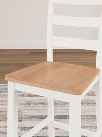 Gesthaven Natural/White Counter Height Barstool (Set of 2)
