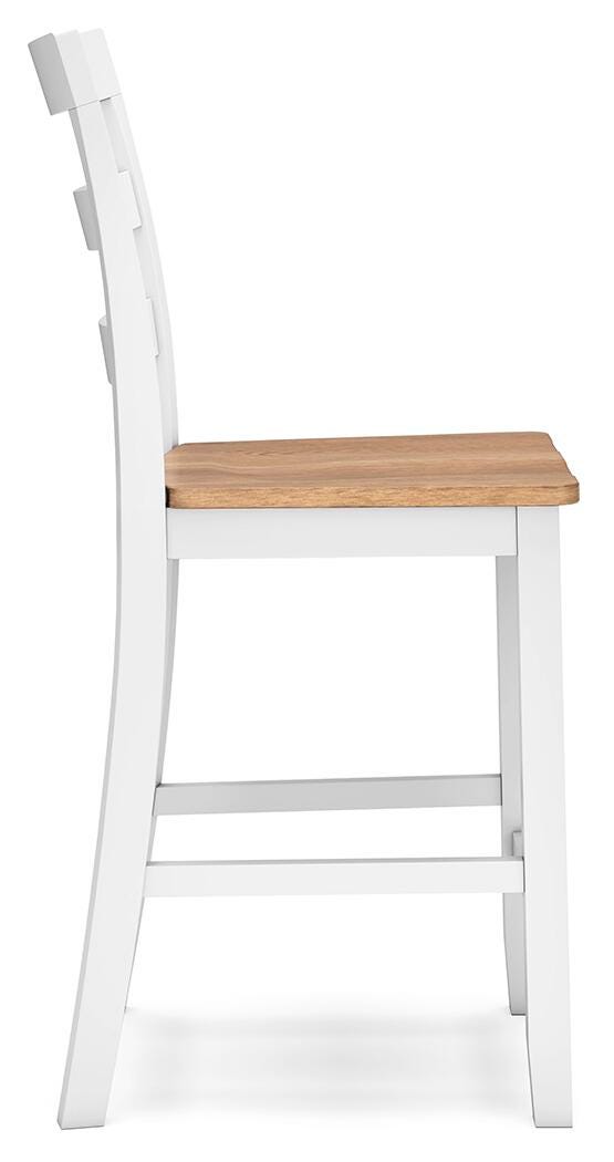 Gesthaven Natural/White Counter Height Barstool (Set of 2)