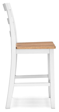 Gesthaven Natural/White Counter Height Barstool (Set of 2)