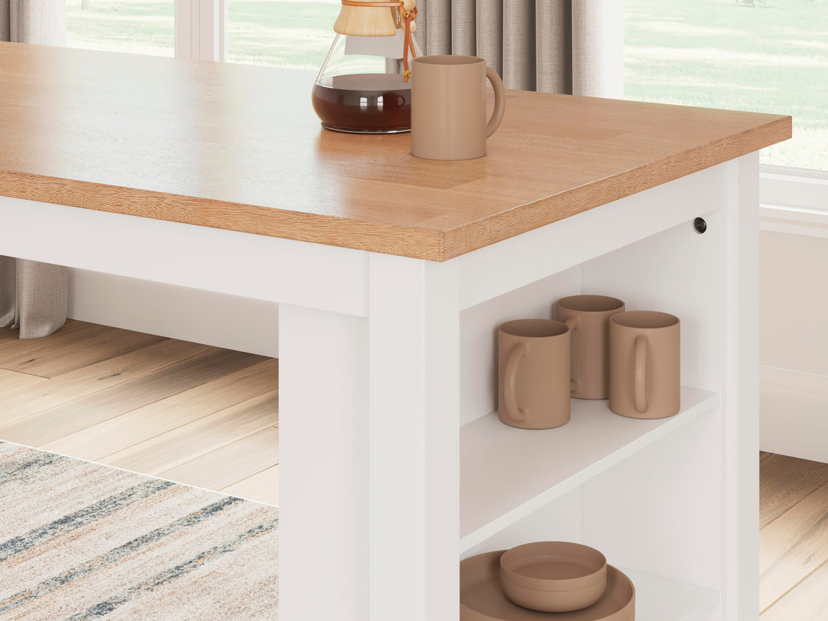 Gesthaven Natural/White Counter Height Dining Table