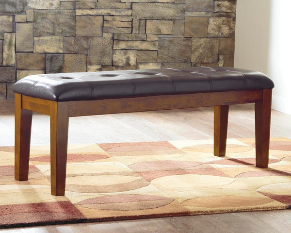 Ralene Medium Brown Upholstered Dining Bench