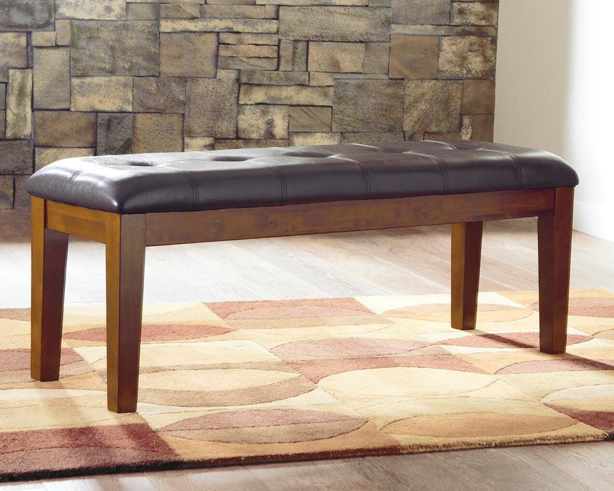 Ralene Medium Brown Upholstered Dining Bench