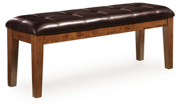Ralene Medium Brown Upholstered Dining Bench