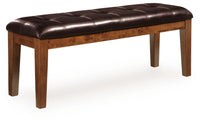 Ralene Medium Brown Upholstered Dining Bench