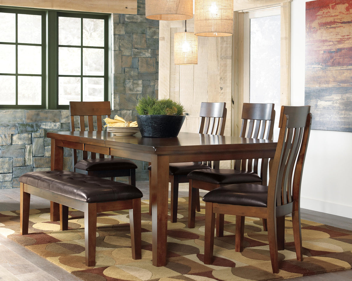 Ralene Medium Brown Upholstered Dining Bench