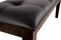 Haddigan Dark Brown Upholstered Dining Bench