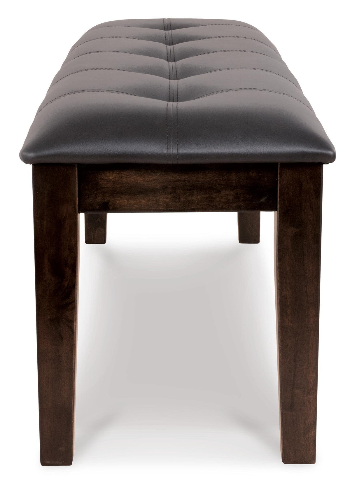 Haddigan Dark Brown Upholstered Dining Bench