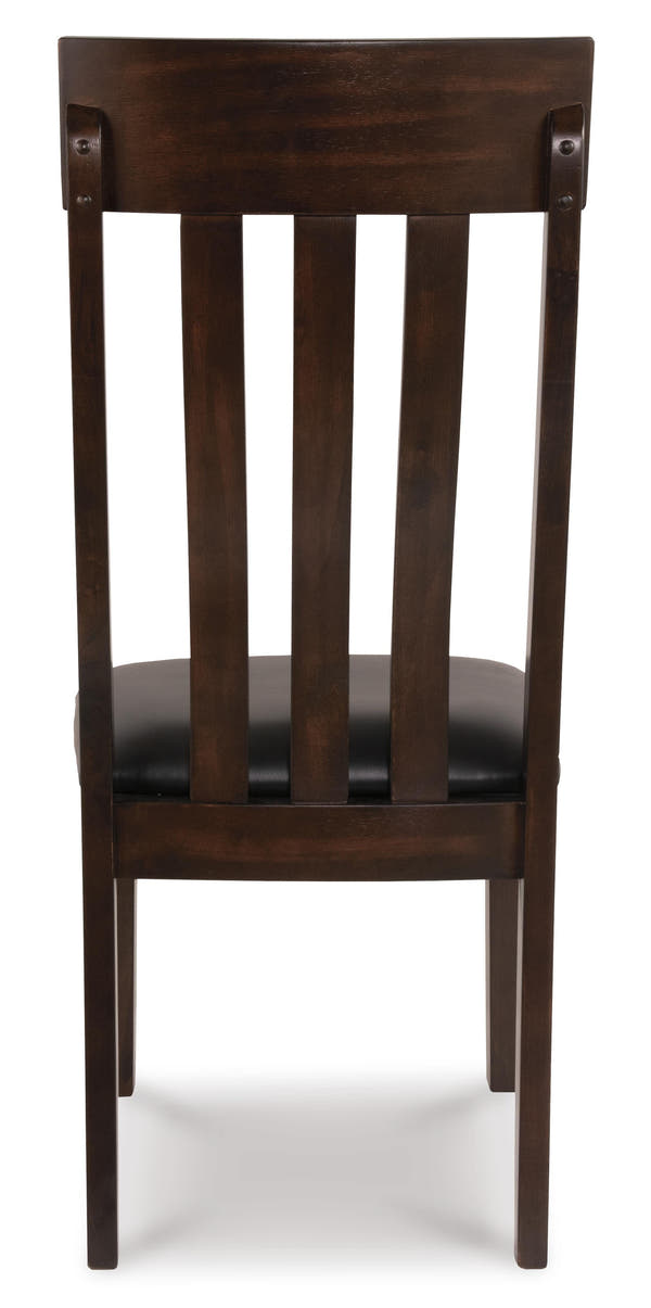Haddigan Dark Brown Rake Back Upholstered Dining Chair (Set of 2)