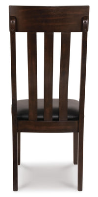 Haddigan Dark Brown Rake Back Upholstered Dining Chair (Set of 2)