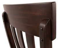 Haddigan Dark Brown Rake Back Upholstered Dining Chair (Set of 2)