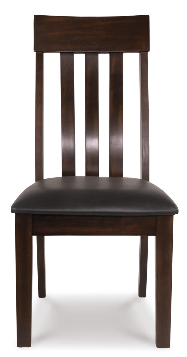 Haddigan Dark Brown Rake Back Upholstered Dining Chair (Set of 2)