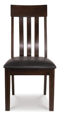 Haddigan Dark Brown Rake Back Upholstered Dining Chair (Set of 2)