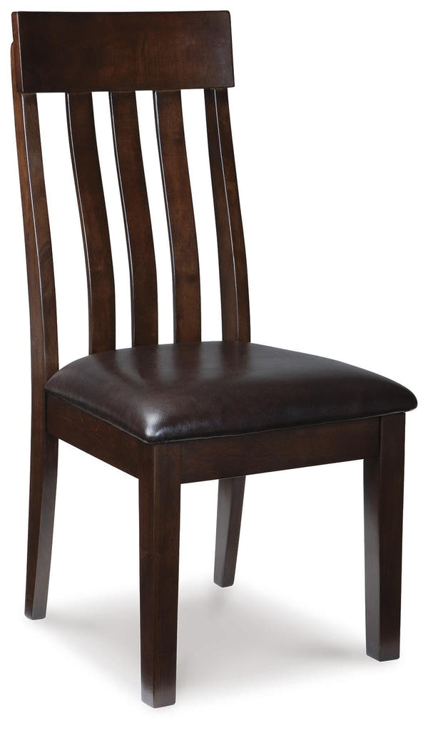 Haddigan Dark Brown Rake Back Upholstered Dining Chair (Set of 2)