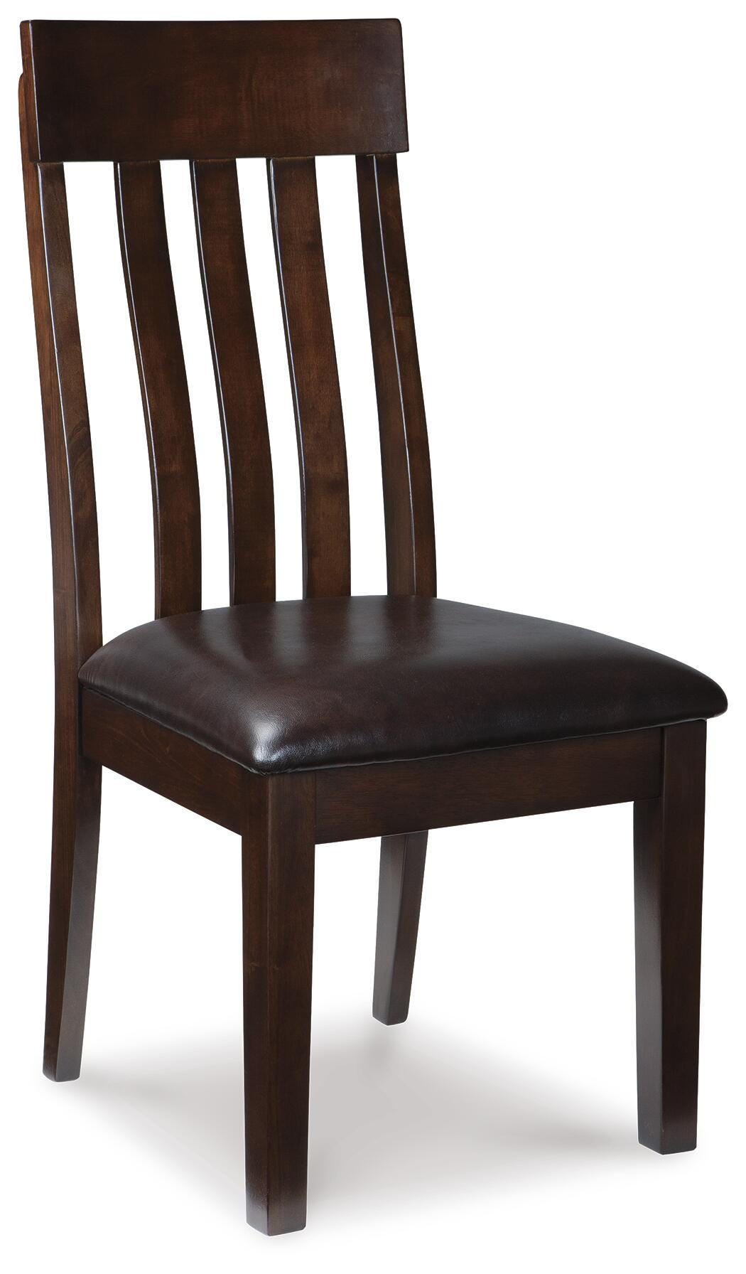 Haddigan Dark Brown Rake Back Upholstered Dining Chair (Set of 2)