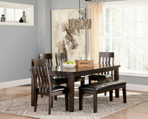 Haddigan Dark Brown Extendable Dining Table