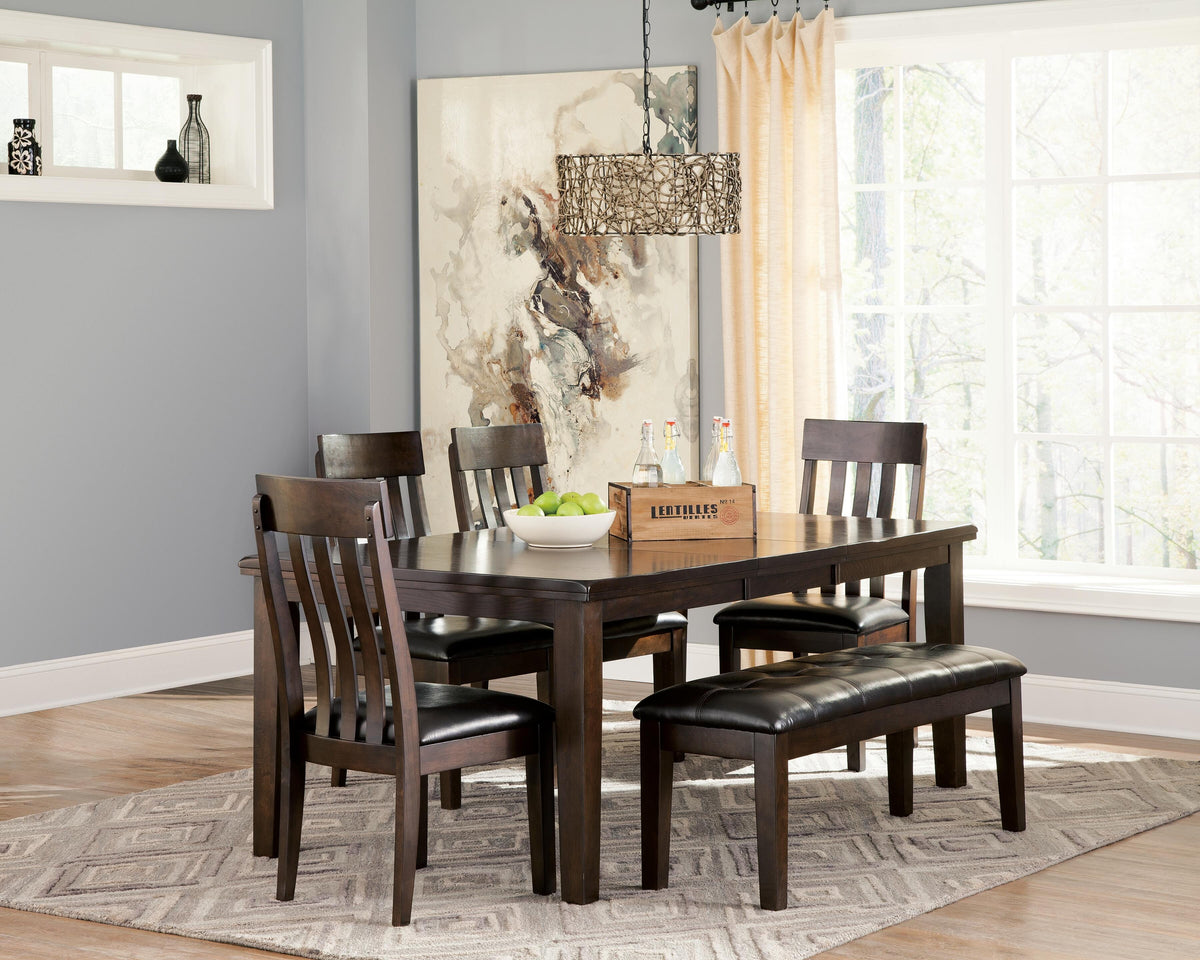 Haddigan Dark Brown Extendable Dining Table